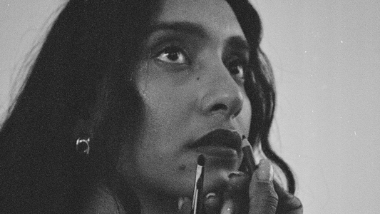 Behind the scenes jewellery photo shoot black and white film