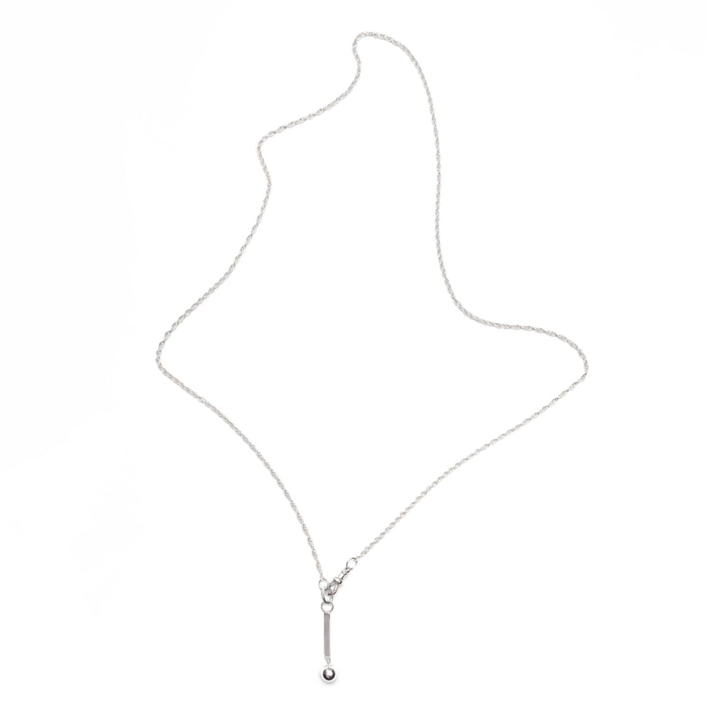 Drop Pendant Necklace - Sterling Silver