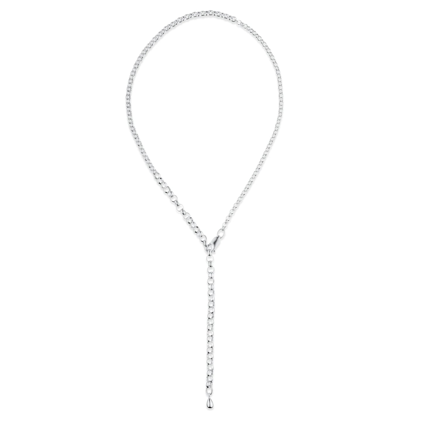 Graduated Teardrop Necklace - Sterling Silver