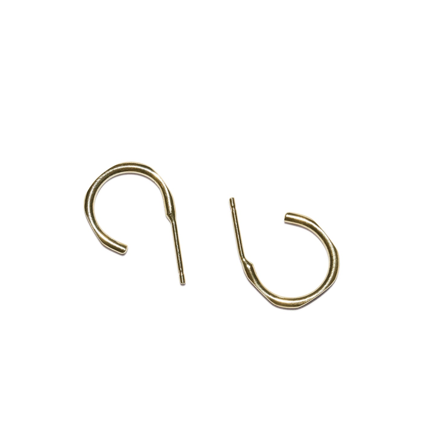 Mini Faceted Hoop Earrings - 9kt Gold