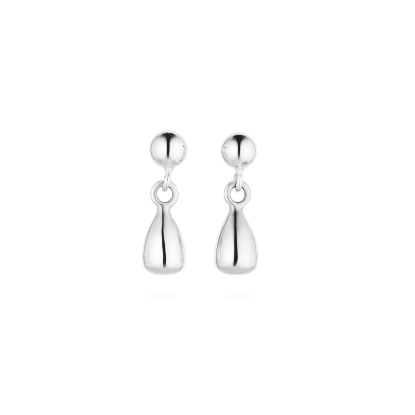 Mini Teardrop Stud Earrings - Sterling Silver