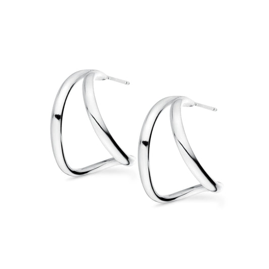 Wave Hoop Earrings