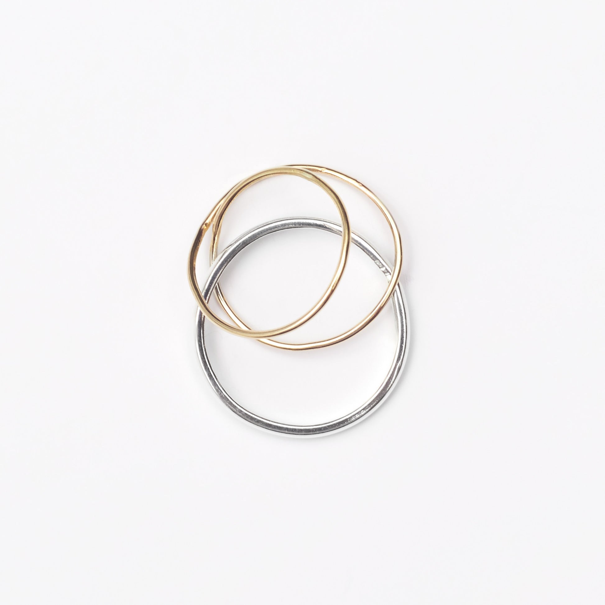 Orbit Ring - sterling silver - 9ct gold - skomer studio jewellery collection