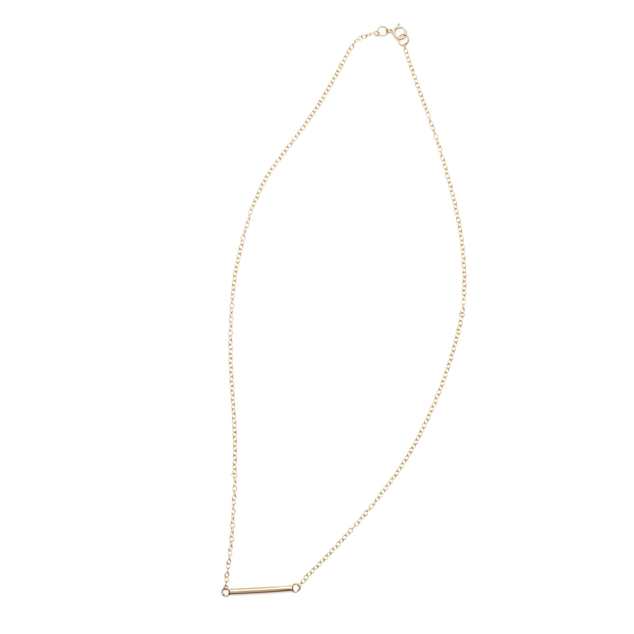 Barre 9kt gold necklace - Skomer Studio - Modern Fine Jewellery
