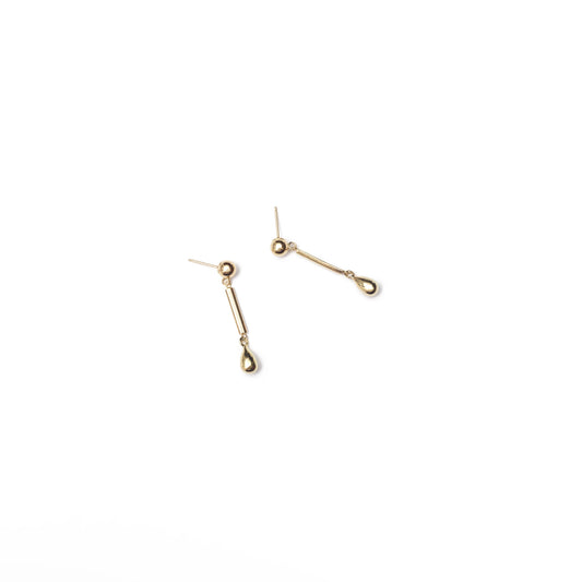 Drop Pendant Earrings - 9kt Gold