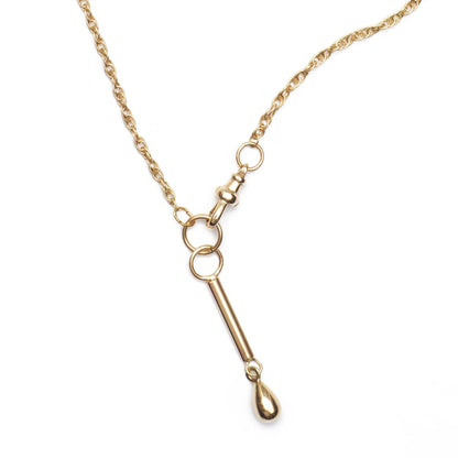 Drop Pendant Necklace - 9kt Gold