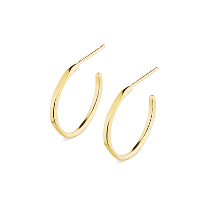 Faceted Hoop Earrings - 9kt Gold