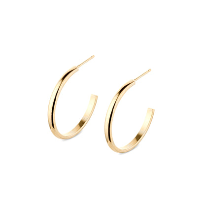 Large Everyday Hoop Earrings - 9kt gold