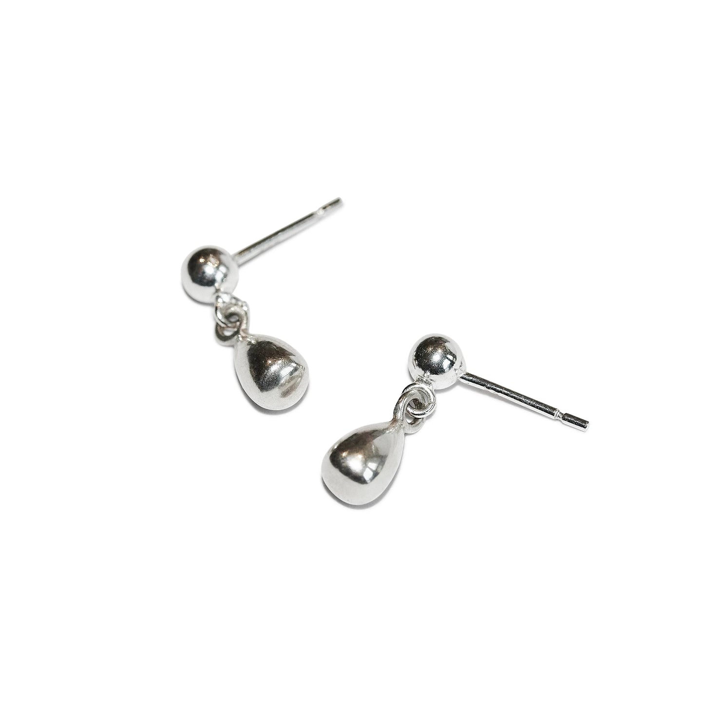 Mini Teardrop Stud Earrings - Sterling Silver