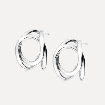 Weave Hoops - Sterling Silver