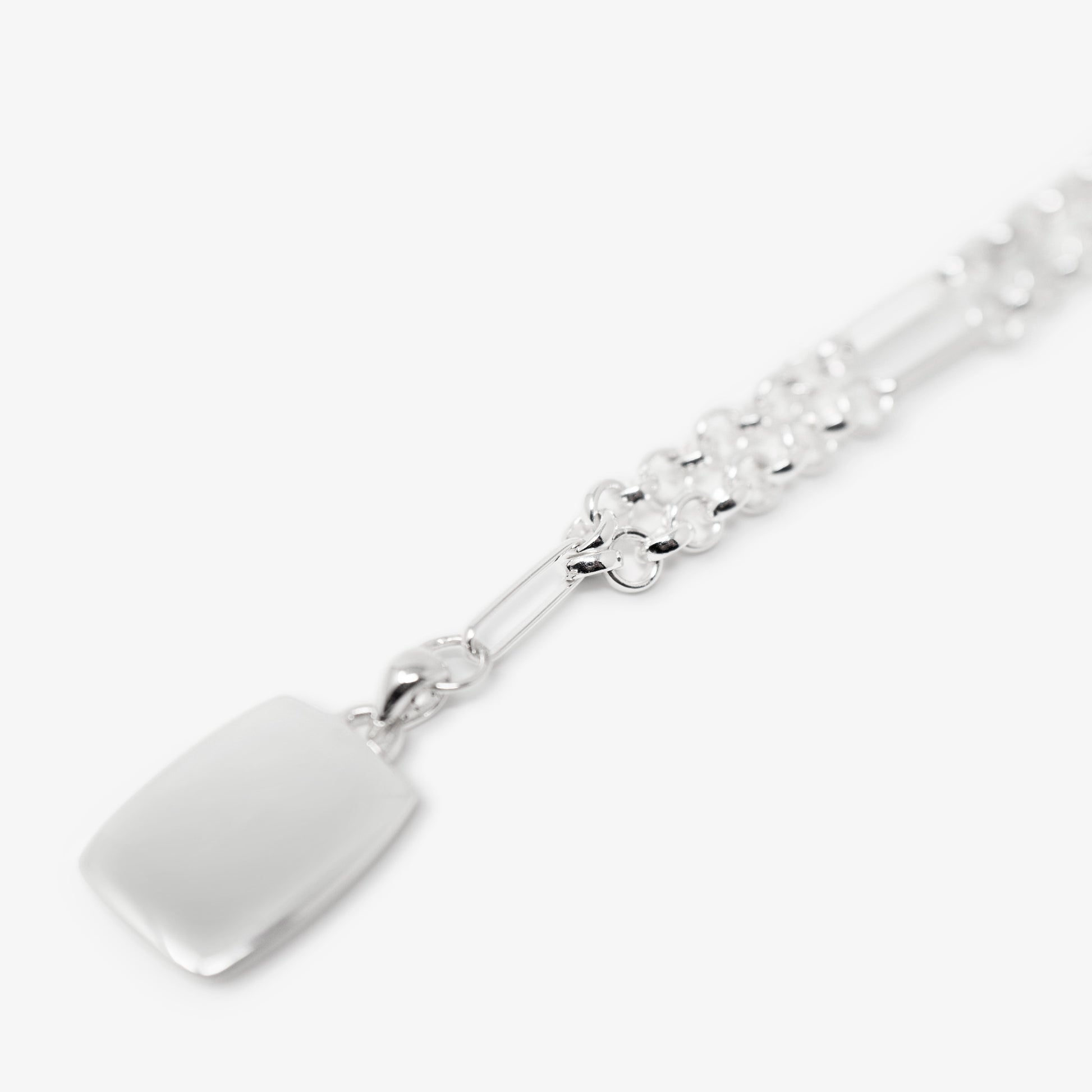 Figaro Pendant Necklace in sterling silver by jewellery brand Skomer Studio