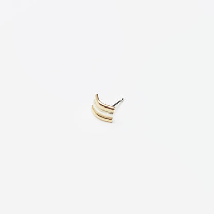 Trio Cuff Earring - 9kt Gold & Sterling Silver