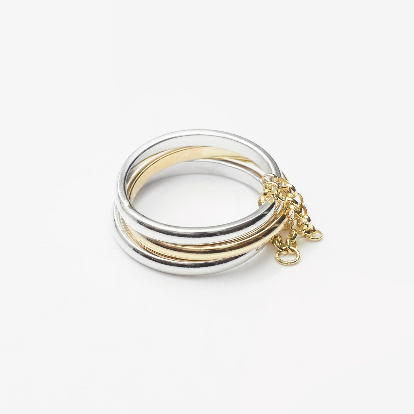 Trio Ring - 9kt Gold & Sterling Silver